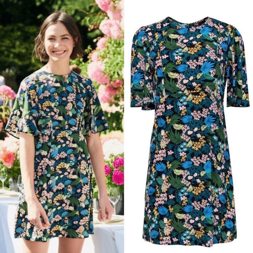 Maje Rimbaud Tropical Mini Dress